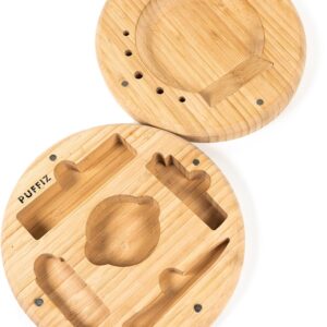 PUFFIZ 20cm Round Bamboo Tray