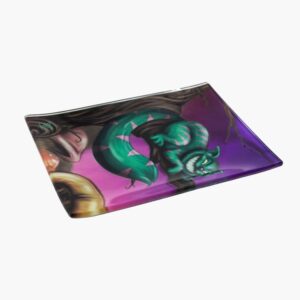 מגש גלגול זכוכית קטן V-Syndicate Small - CHESHIRE CAT GLASS TRAY