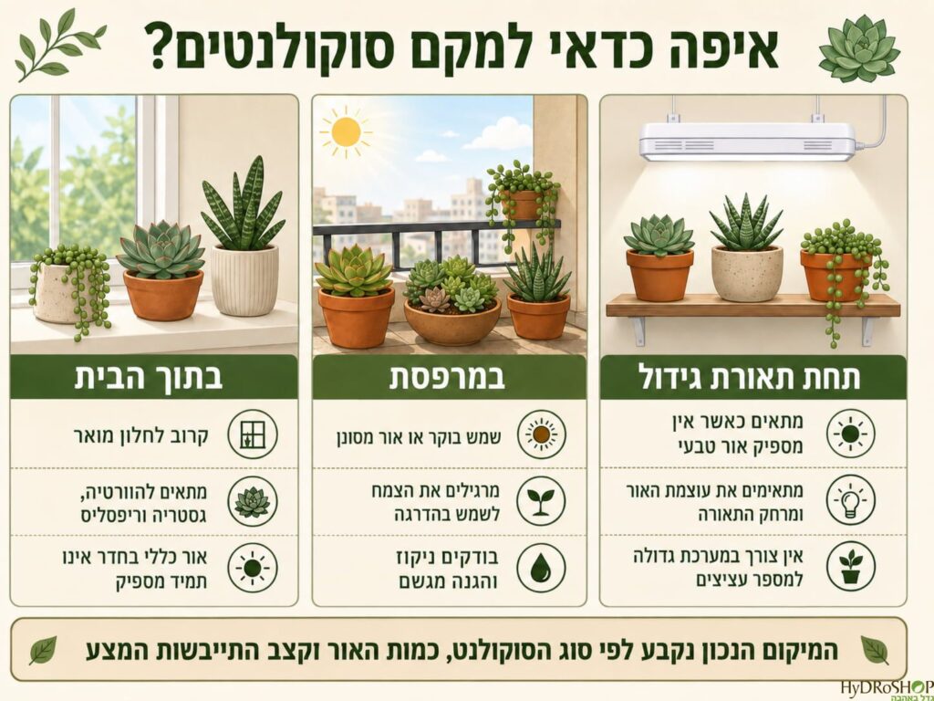 מיקום-סוקולנט-תאורה